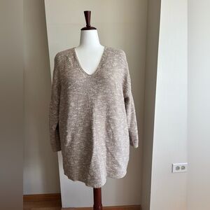 J JILL | PureJill XL | V Neck Sweater Oatmeal